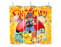 20oz Pokemon bright colored starter squad tumbler