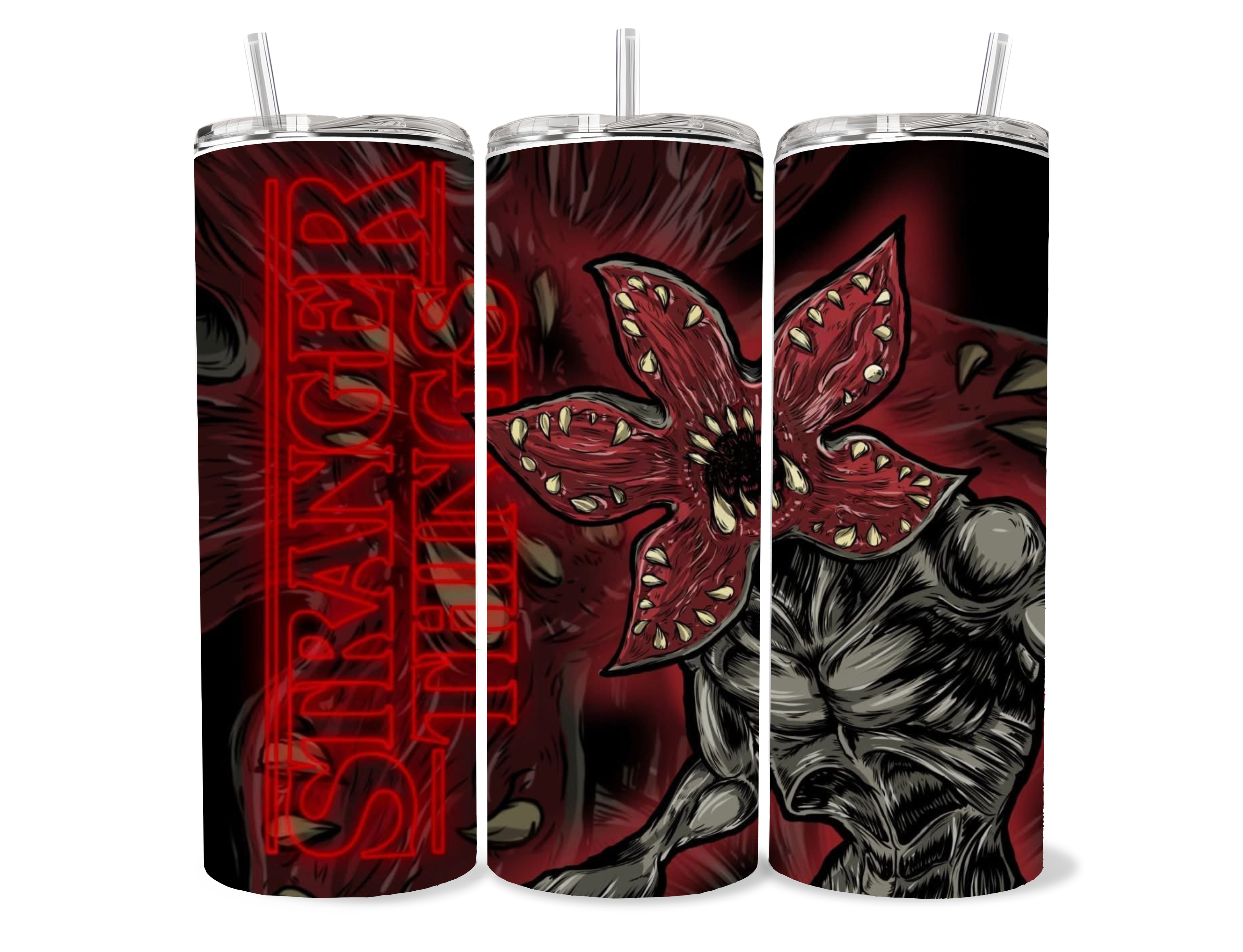 20oz Demogrogon Stranger Things themed tumbler cup