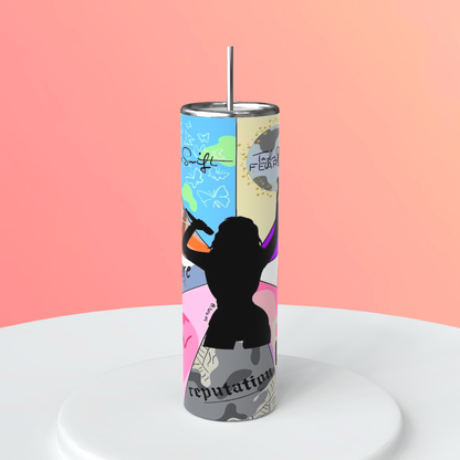 20oz Taylor Swift Eras Tumbler featuring taylor swift eras inspired artwork