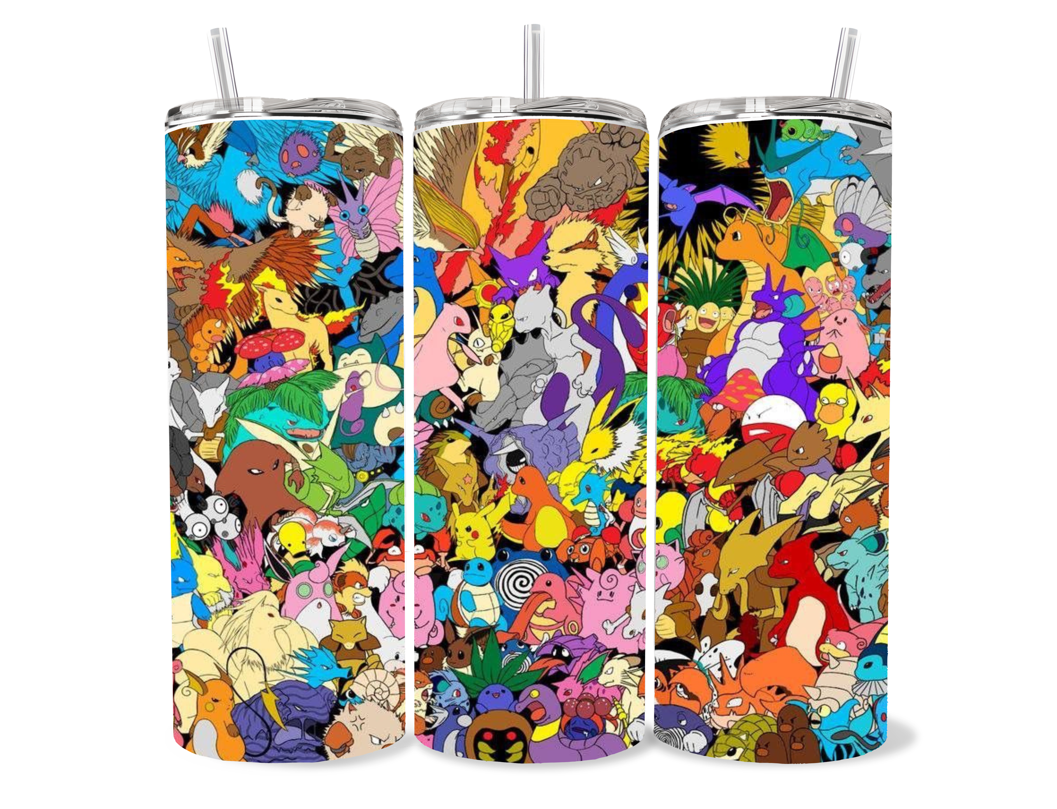 Collage Generation One Pokemon tumbler