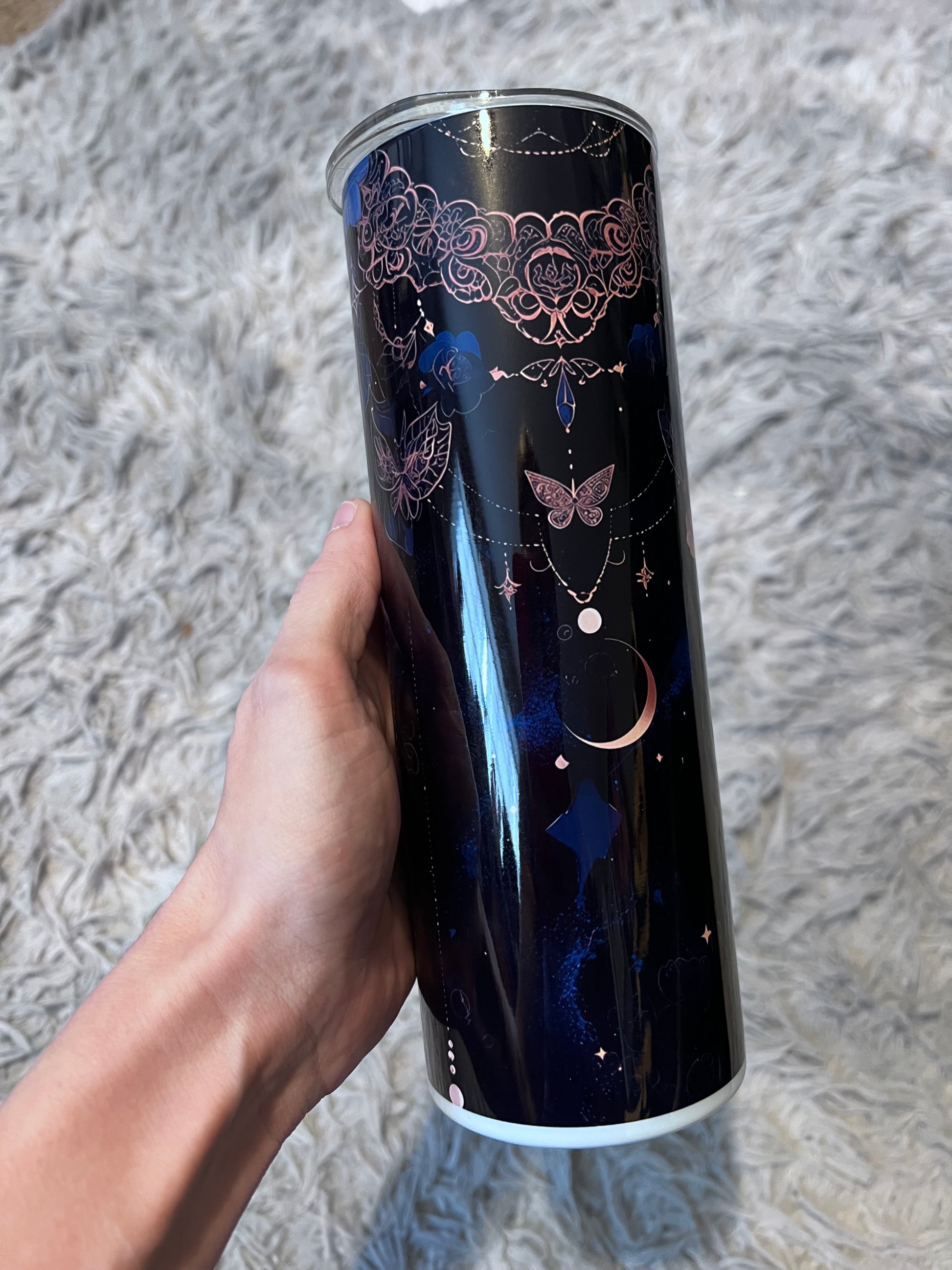 20oz Mandala Moth Witchy Tumbler featuring fandom-inspired artwork