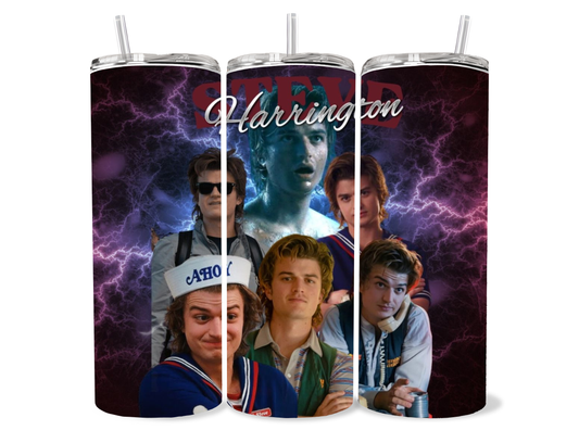 20oz Steve Harrington - Stranger Things themed tumbler