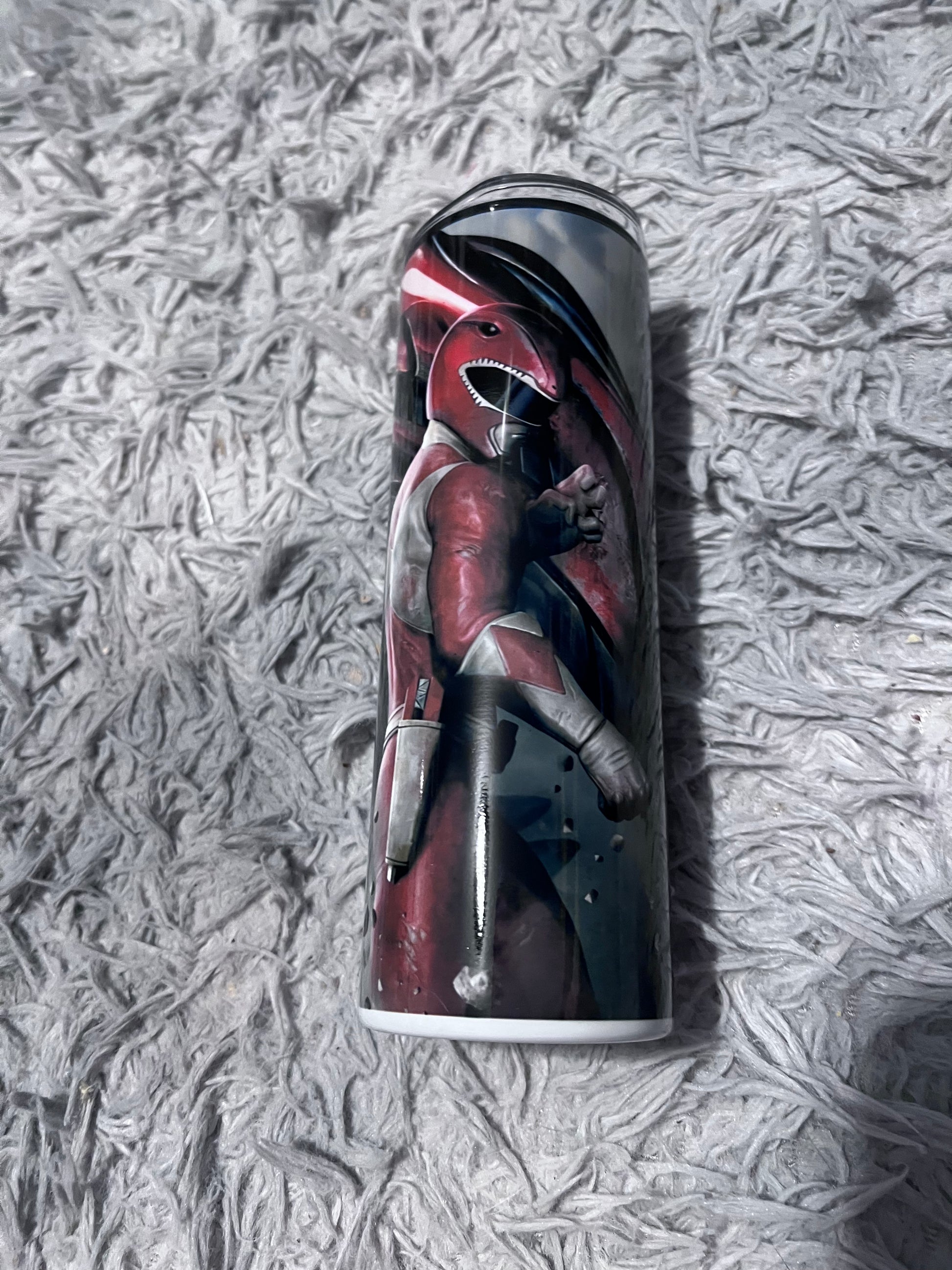 Red Power Ranger 20oz Tumbler featuring the fandom-inspired design
