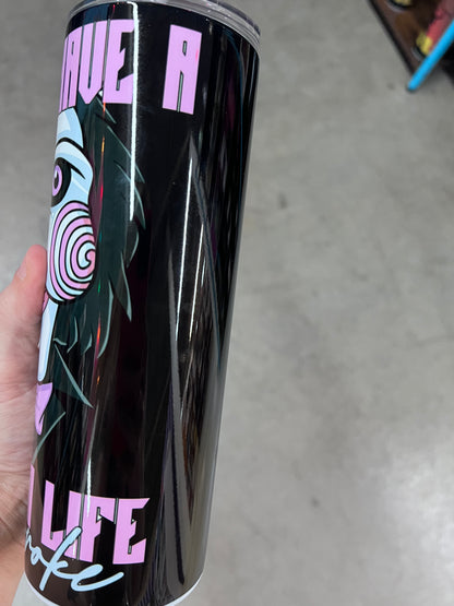 I Used To Have A Handle On Life But It Broke Saw Tumbler | Spooky Cute Tumbler