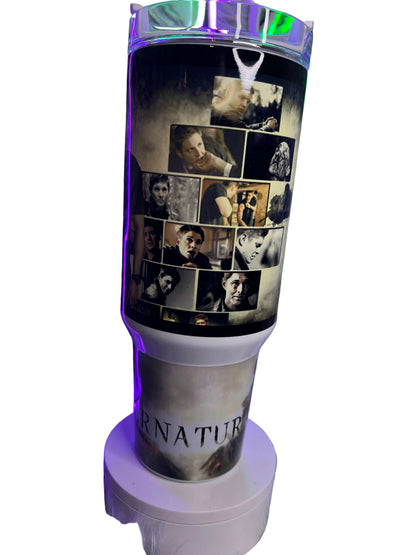 Dean Winchester Supernatural 40oz Tumbler | Hunter Aesthetic featuring the themed design