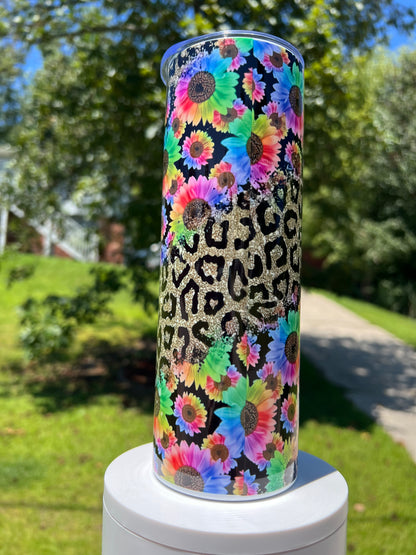 Sunflower Mama Tumbler featuring the themed design