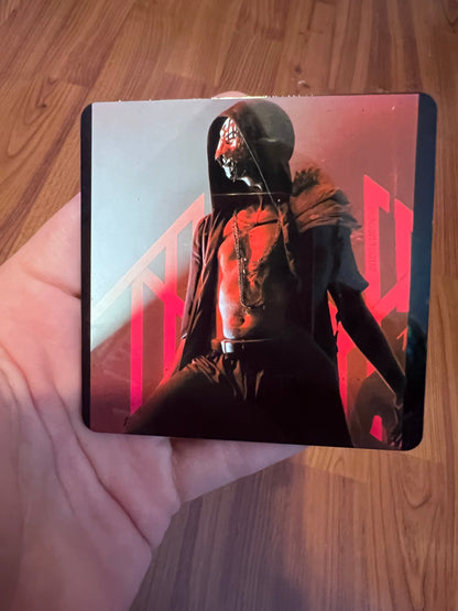 Sleep Token Vessel inspired glossy square magnet with red performance artwork