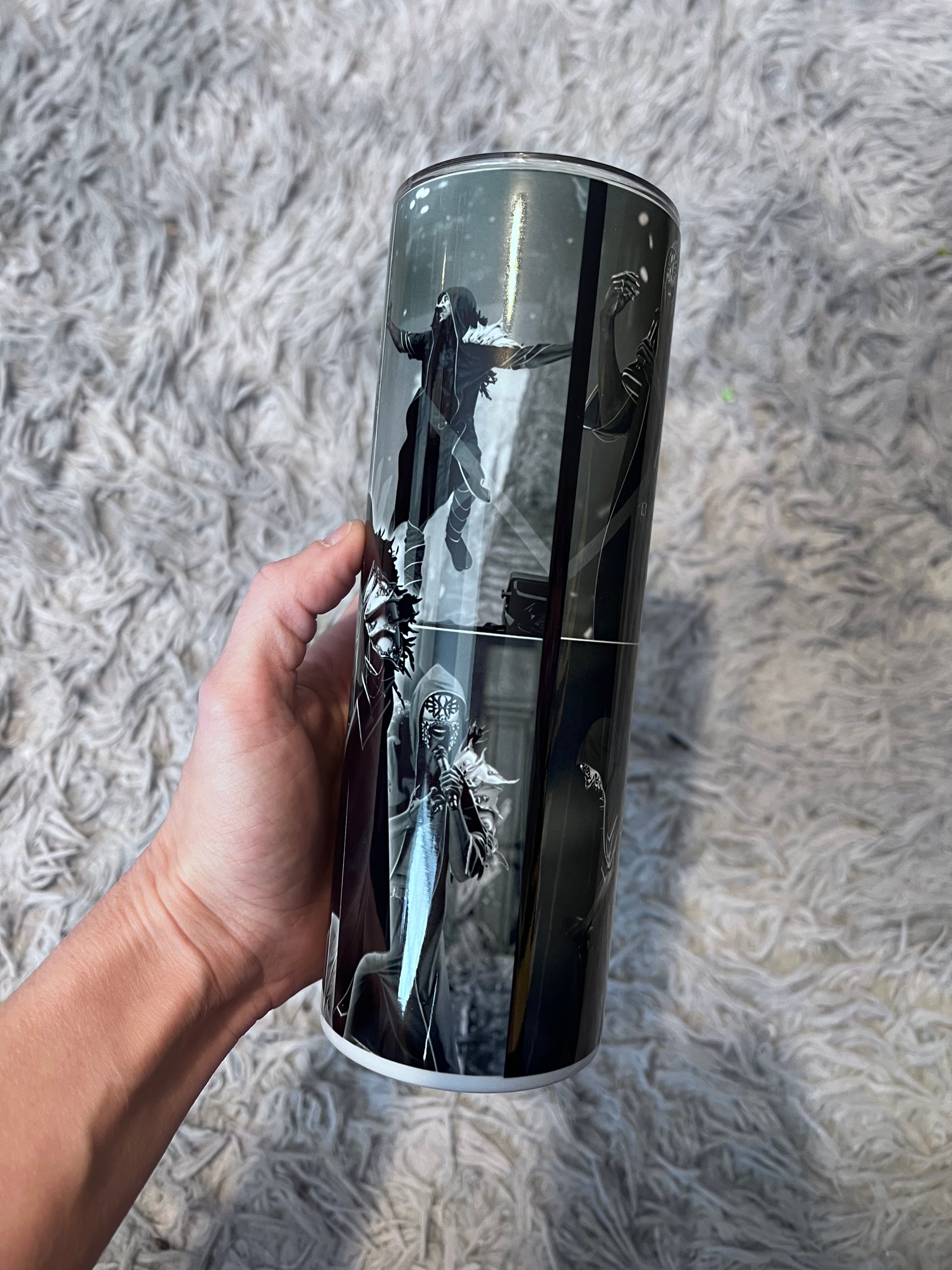 Sleep Token Vessel Inspired 20oz Skinny Tumbler | Dark Alternative Music Fan Cup featuring the design artwork