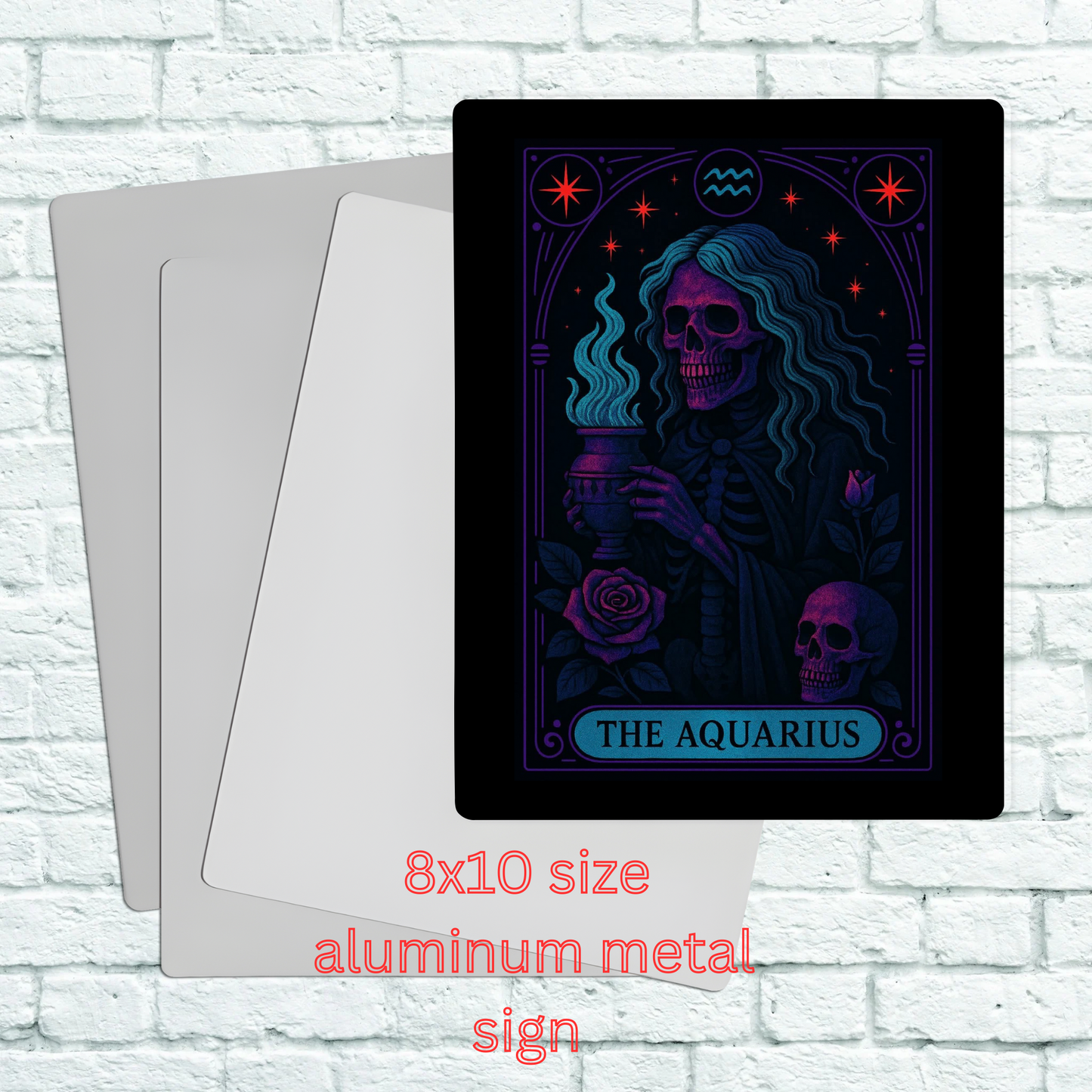 8x10 aluminum Zodiac sign