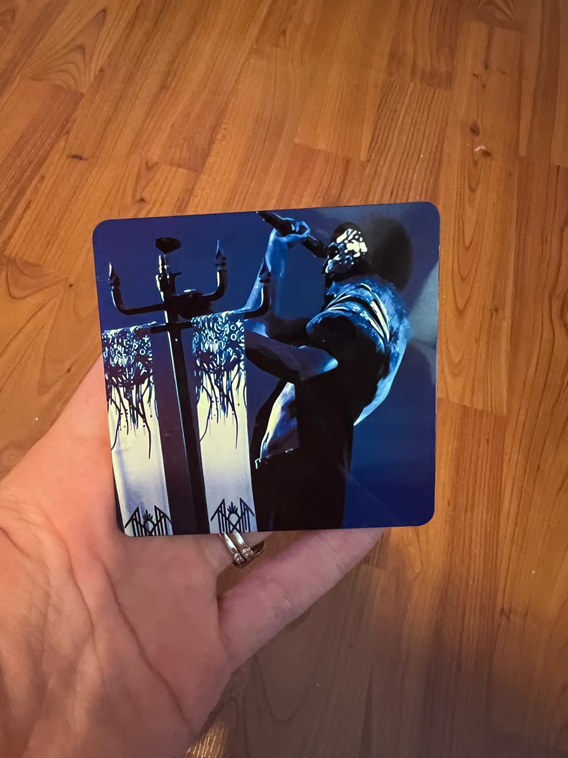 Sleep Token Vessel inspired worship themed fridge magnet with dark alternative music artwork