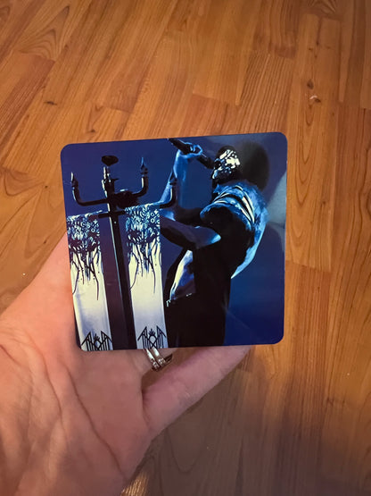 Sleep Token Vessel inspired worship themed fridge magnet with dark alternative music artwork