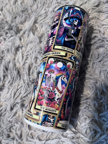 20oz Bright Tarot Tumbler | Mystical Aesthetic featuring tarot mystical inspired artwork
