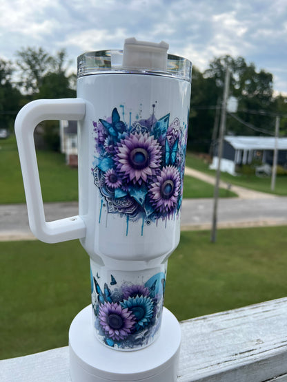40oz Book Girl Tumbler | Reader featuring book girl reader inspired artwork