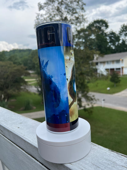 20oz Godzilla vs Kong Tumbler | Monster Movies featuring godzilla kong monsterverse inspired artwork