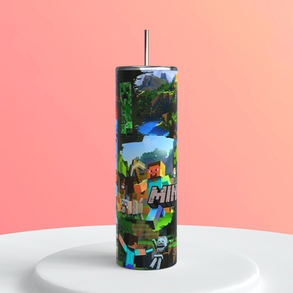 Minecraft Tumbler | Gaming Drinkware featuring minecraft gaming inspired artwork