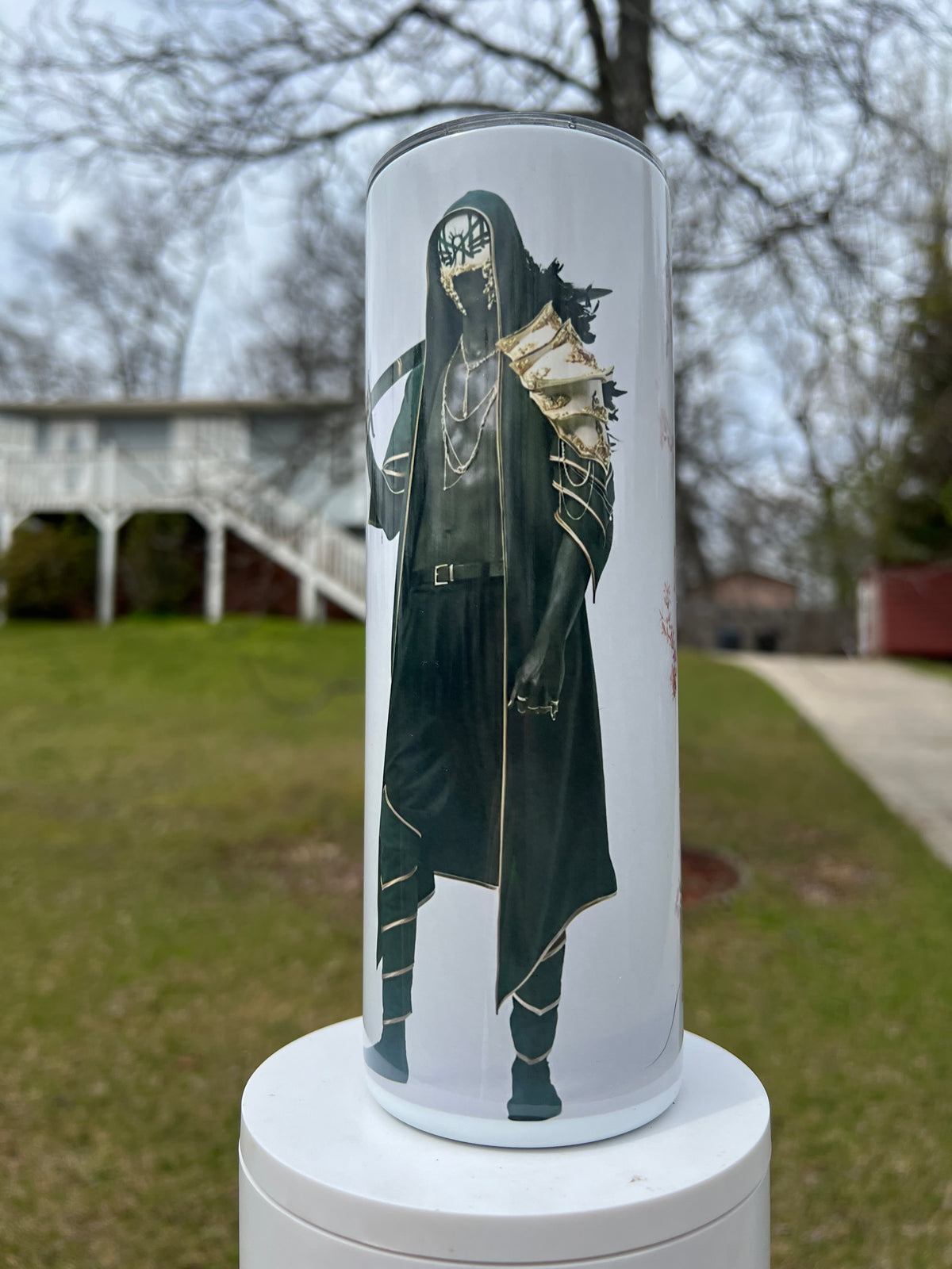 Vessel Sleep Token inspired skinny tumbler with dark gothic fantasy artwork