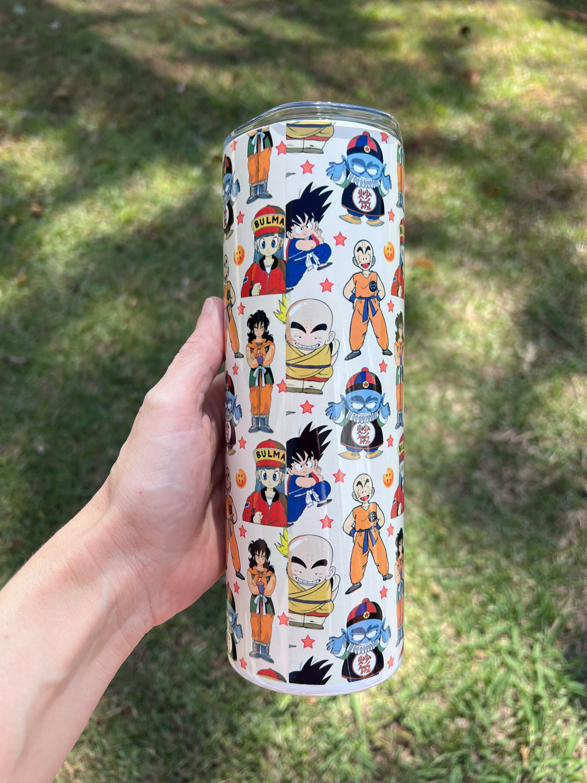 Dragon Ball Z Character Pattern Tumbler 20oz | Goku Bulma Krillin Anime Cup⁠