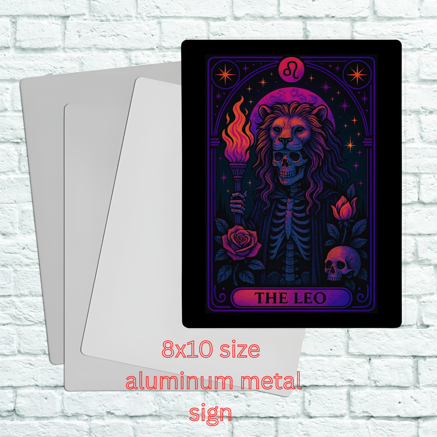 8x10 aluminum Zodiac sign