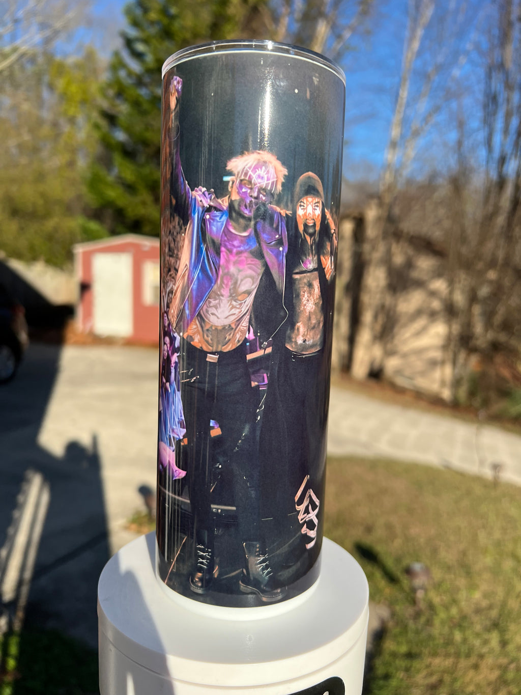 Sleep Token Band Collage 20oz Skinny Tumbler | Vessel Inspired Alternative Metal Cup