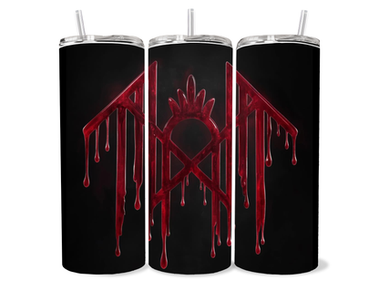 20oz Sleep Token Classic Symbol Tumbler featuring fandom-inspired artwork