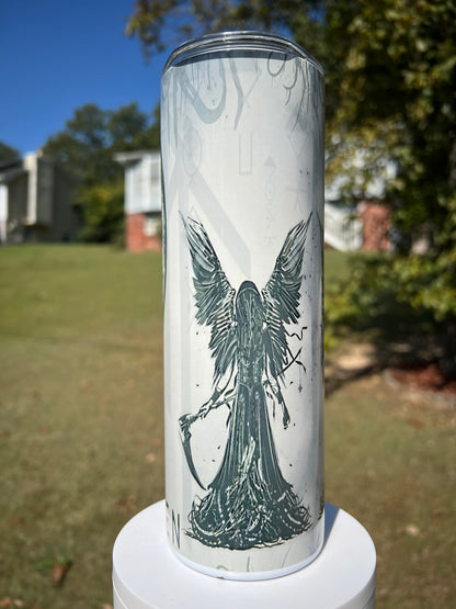 20oz Sleep Token Reaper Tumbler | Gothic Metal featuring sleep token gothic metal inspired artwork