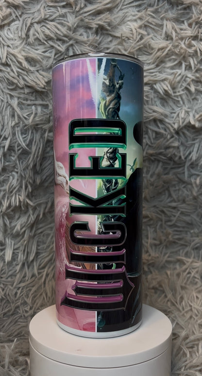 20oz Wicked Collage Tumbler | Musical featuring wicked musical inspired artwork