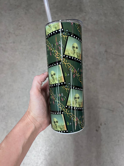 Busy Doing Hot Girl Shit Alien Tumbler 20oz | Y2K Vintage Film Strip Stainless Steel Cup⁠