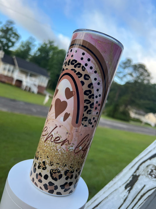 20oz Teacher Life Tumbler | Classroom Humor featuring teacher life inspired artwork