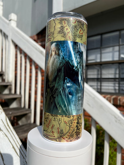 20oz Lord of the Rings Tumbler | Middle-earth featuring lord of the rings middle-earth inspired artwork