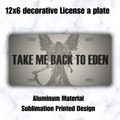 Take Me Back To Eden Decorative License Plate | Sleep Token Inspired Gothic Car Accessory | Alternative Aesthetic Decor