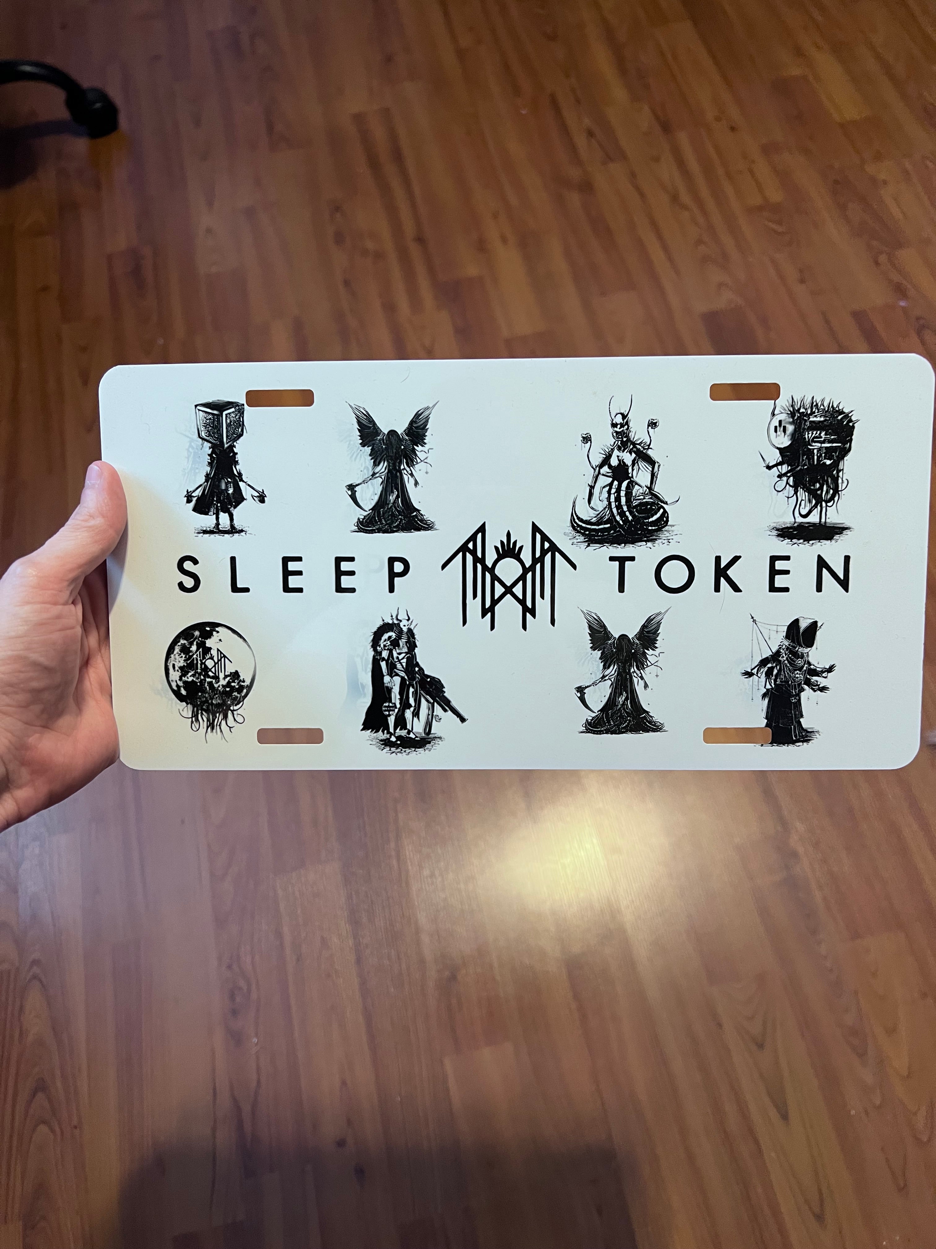 Sleep Token Inspired Aluminum Vanity License Plate | Gothic Alternative Car Tag Decor