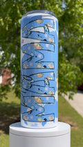 Cartoon mama tumbler 20oz blue aesthetic stainless steel mom cup