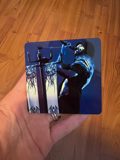 Sleep Token Vessel inspired worship themed fridge magnet with dark alternative music artwork