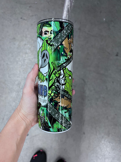 Vintage Goosebumps horror cup side view featuring classic spooky characters and dark aesthetic details⁠