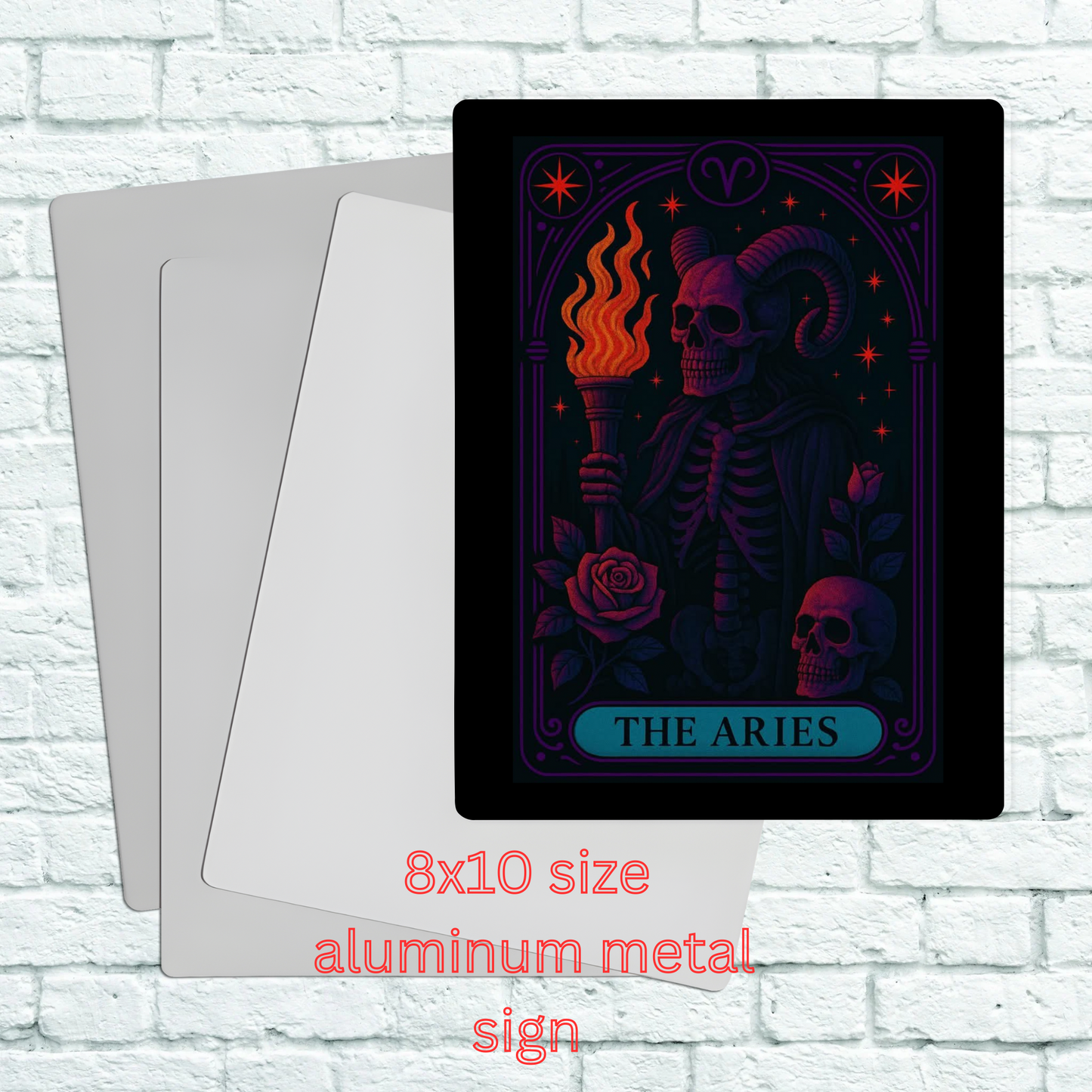 8x10 aluminum Zodiac sign