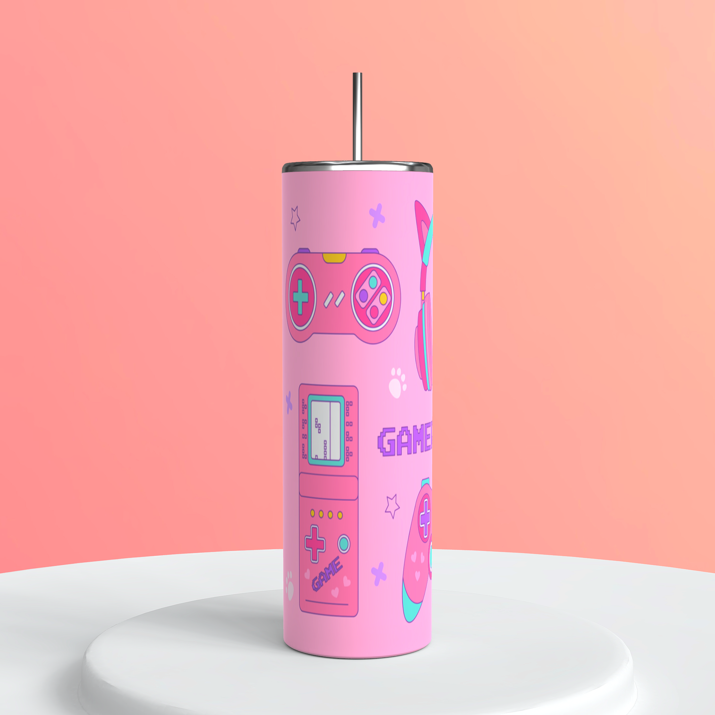 Pink 20oz Gamer Girl Tumbler