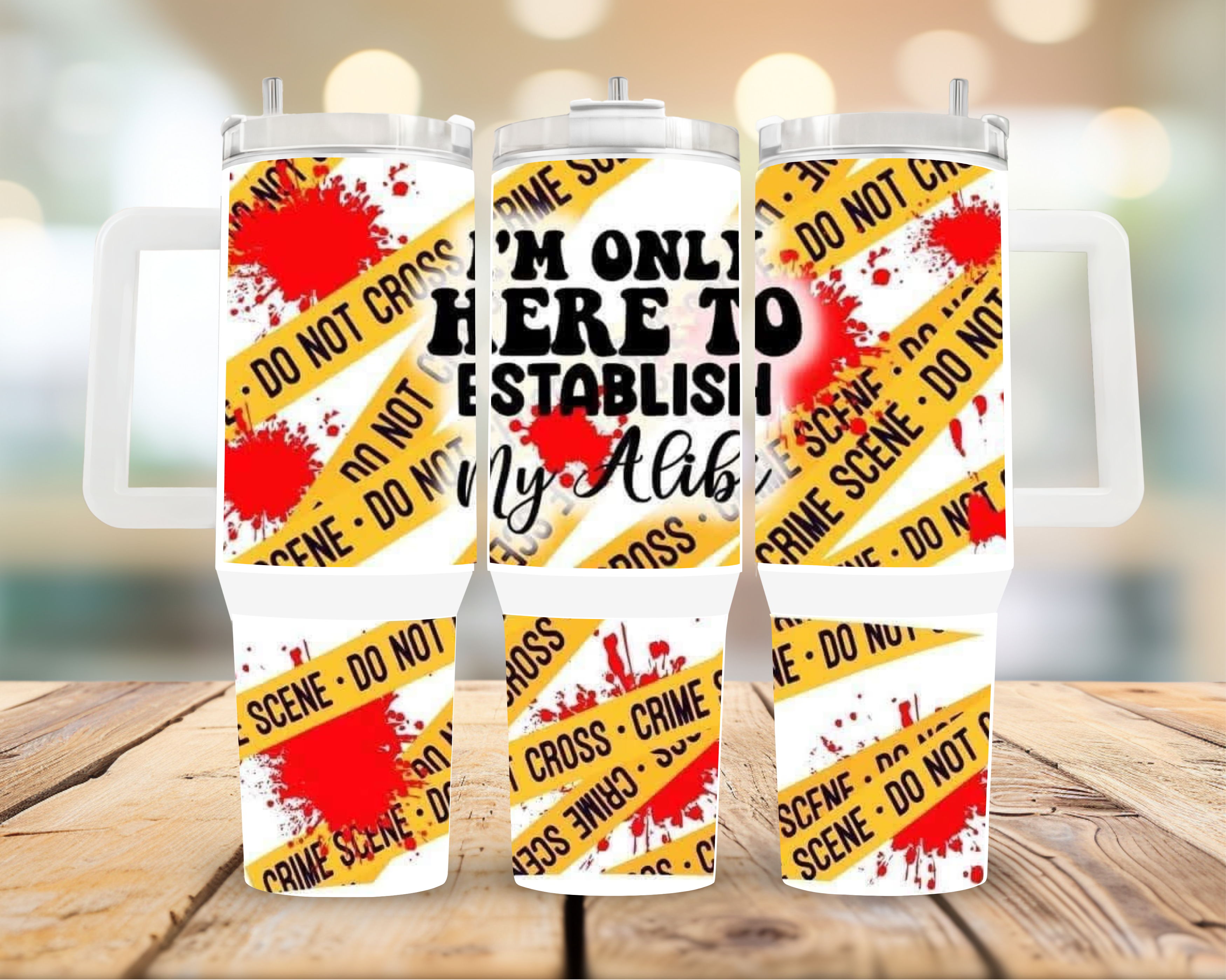 “Establishing an Alibi” 40oz Tumbler