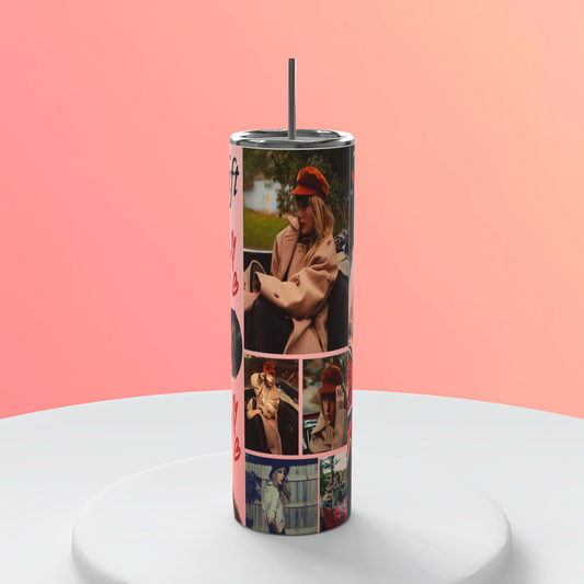 20oz Taylor Swift Red Tumbler featuring taylor swift red inspired artwork