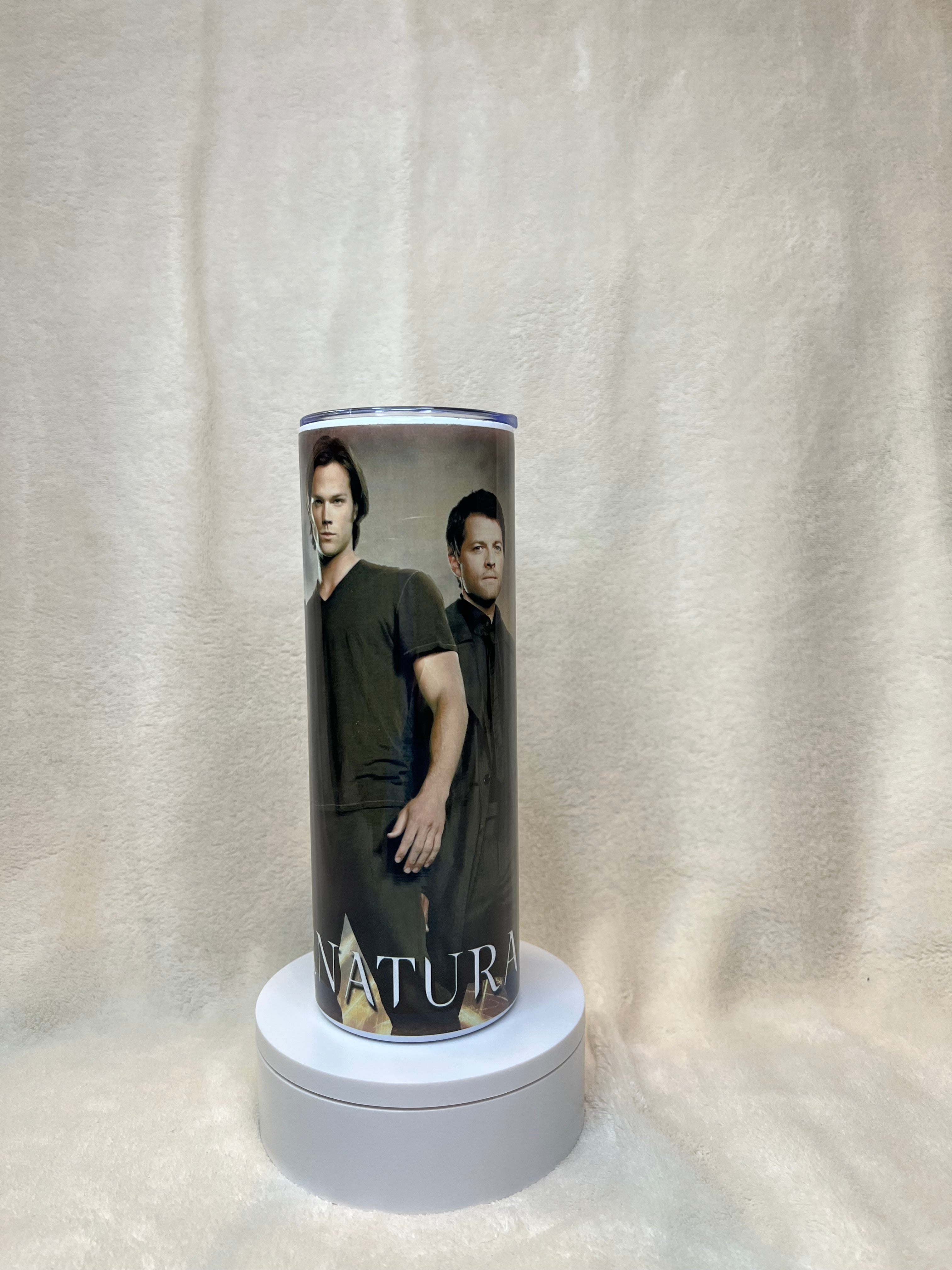 Supernatural Winchester Brothers 20oz Tumbler | SPN Fandom Stainless Steel Cup | Bunker Aesthetic Drinkware