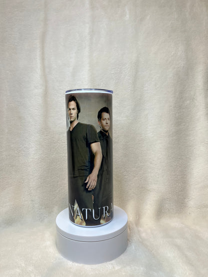 20oz Supernatural Winchester Brothers Tumbler featuring supernatural winchester brothers inspired artwork