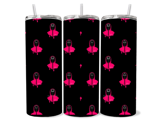 Squid Game Guard Pattern tumbler cup- insulated stainless steel tumbler