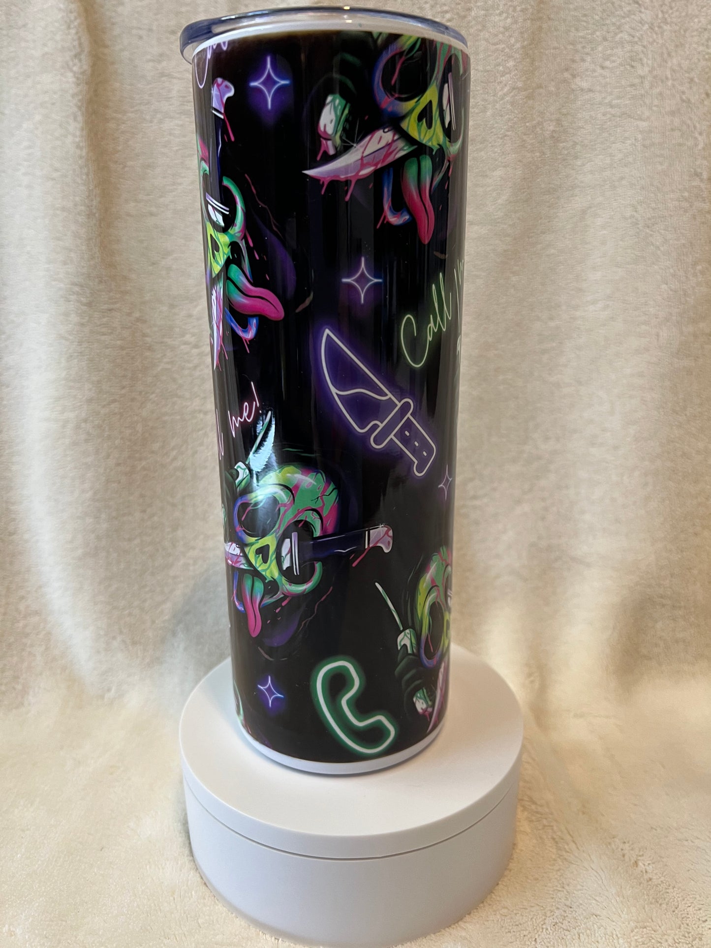 Neon Ghostface Tumbler