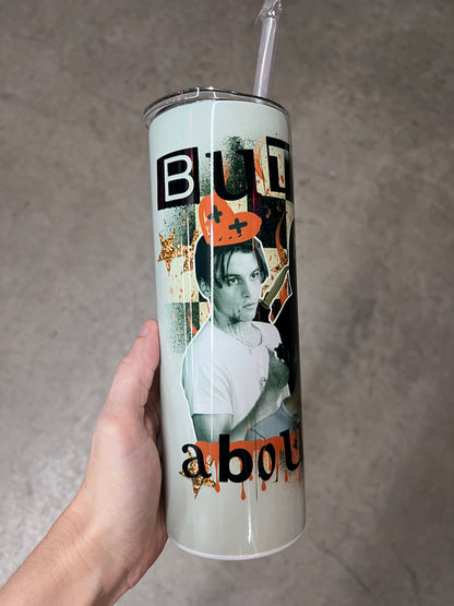 "But Daddy, he loves me " Billy Loomis & Stu Macher Vintage 90s Scream 20oz Skinny Tumbler