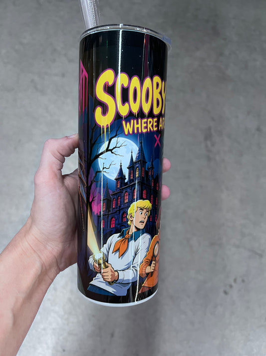 Scooby-Doo x Sleep Token Tumbler | Funny Horror Cartoon Mashup | 20oz Skinny Stainless Steel Cup