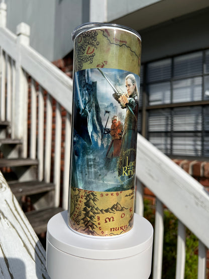 20oz Lord of the Rings Tumbler | Middle-earth featuring lord of the rings middle-earth inspired artwork