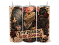 Beardies of Culture™ Tiny Dragon, Dark Romance 20oz Stainless Steel Tumbler | Gothic Book Lover Gift