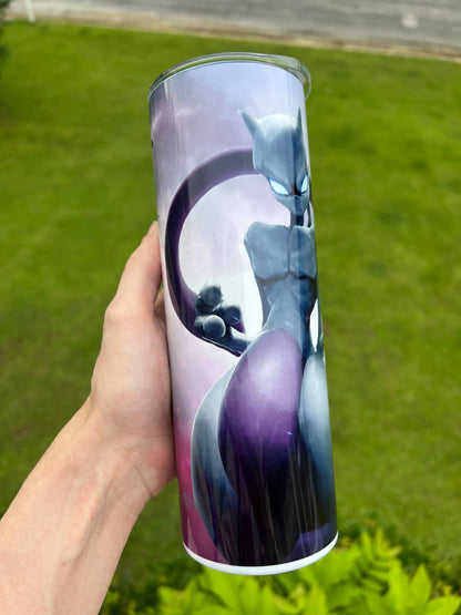 20oz Mewtwo Tumbler | Pokémon featuring mewtwo pokémon inspired artwork