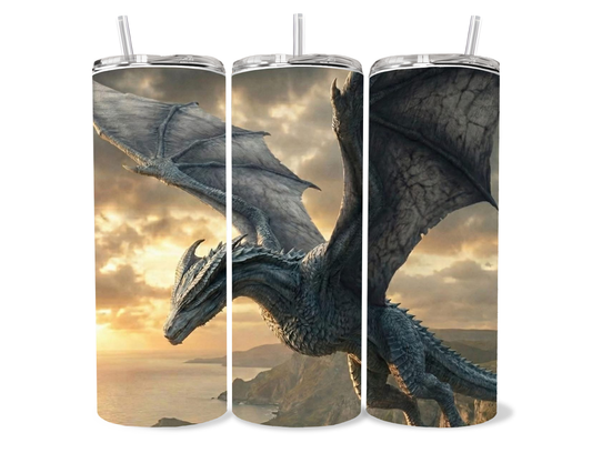 Game of Thrones Dragon Tumbler 20oz | House Targaryen Cup | Fantasy Dragon Aesthetic Drinkware (Multiple Designs) featuring the design artwork
