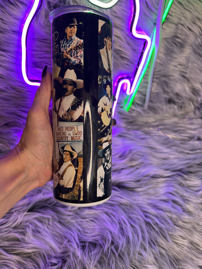 20oz George Strait Tumbler | Country Music featuring george strait country music inspired artwork