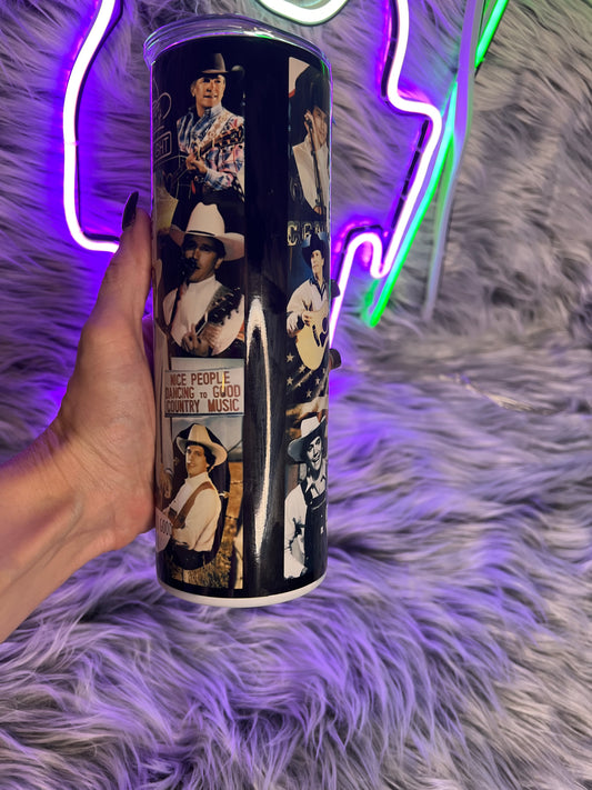 20oz George Strait Tumbler | Country Music featuring george strait country music inspired artwork